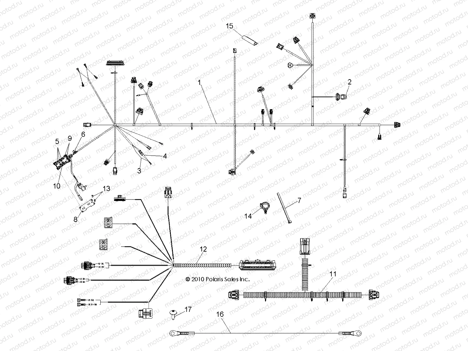 ELECTRICAL | ELECTRICAL, WIRE HARNESSES - R10TH76AG/AH/AL/AR/AW/AY (49RGRHARNESS108004X4)