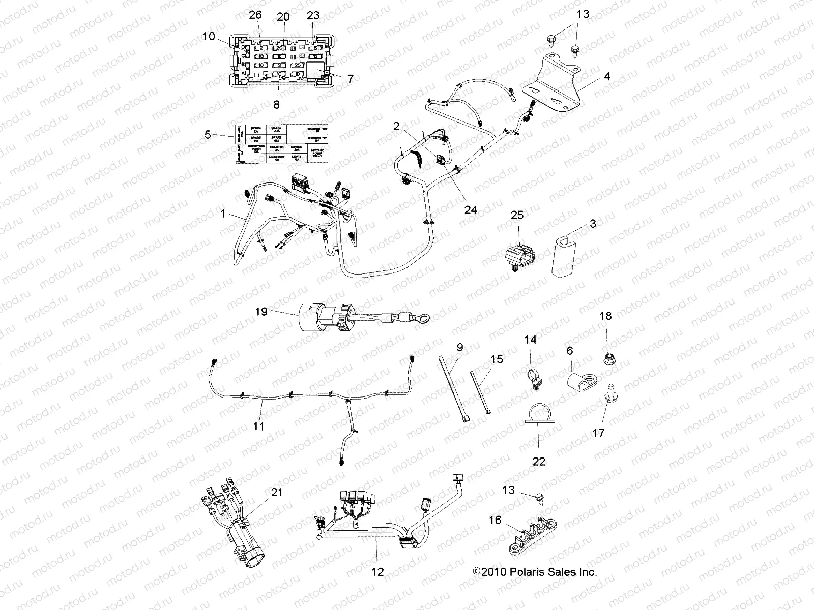 ELECTRICAL | ELECTRICAL, WIRE HARNESSES - R11RC08GA/GH/FA/FH (49RGRHARNESS11EV)