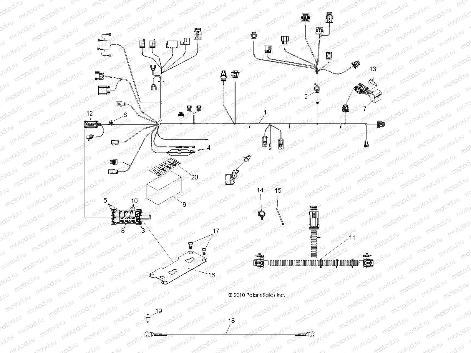 ELECTRICAL | ELECTRICAL, WIRE HARNESSES - R11TY76AG/AN/AR/AV (49RGRHARNESS118004X4EPS)