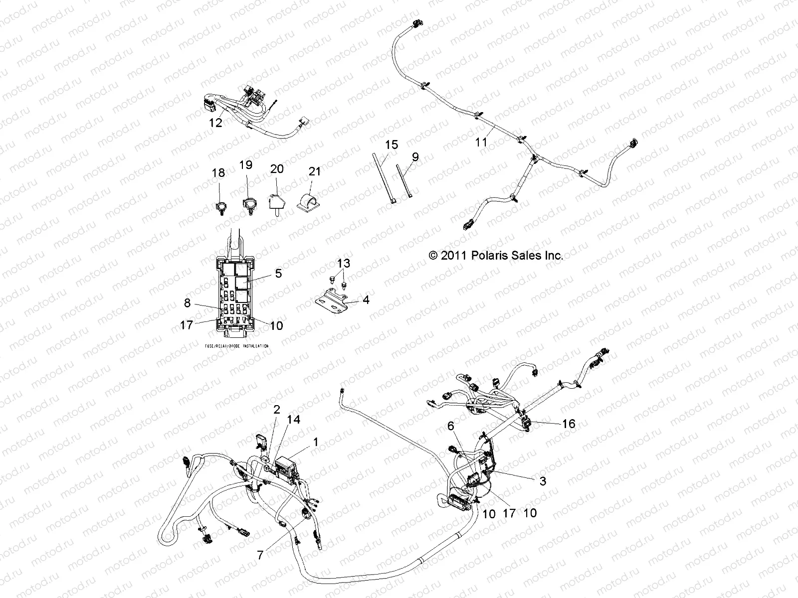 ELECTRICAL | ELECTRICAL, WIRE HARNESSES - R13WH50AG/AH/AR/AX (49RGRHARNESS12500CREW)