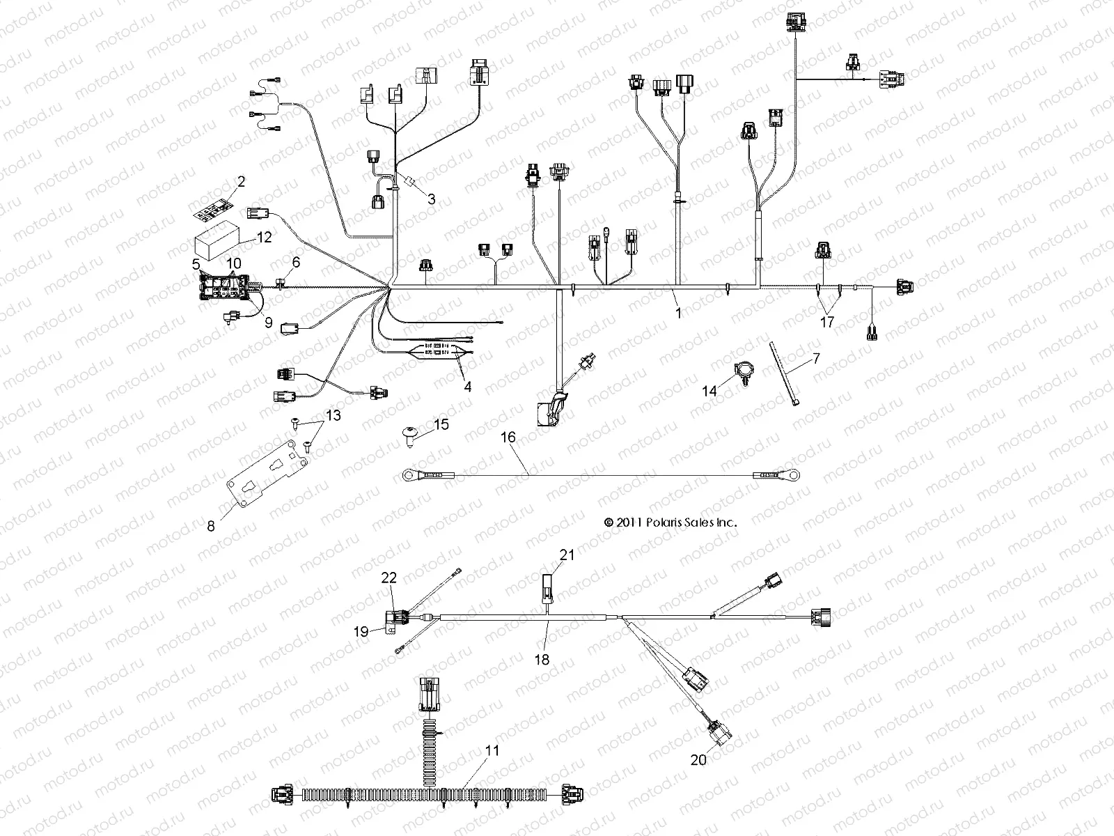 ELECTRICAL | ELECTRICAL, WIRE HARNESSES - R14TH76AA/AC/EAS/AAC/ACC/EASC (49RGRHARNESS12800XP)