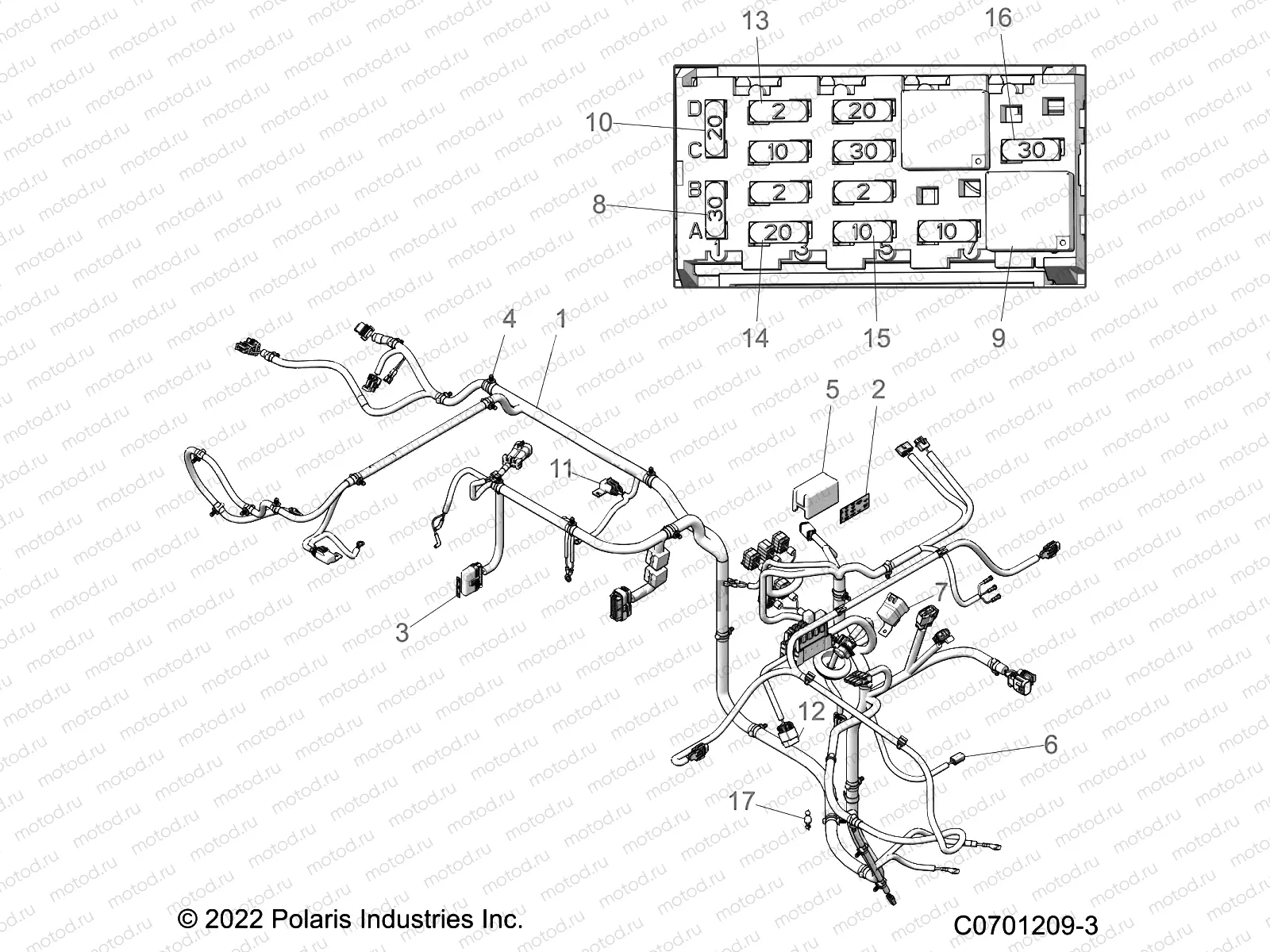 ELECTRICAL | ELECTRICAL, WIRE HARNESSES - R22MAAE4F4/F9 (C0701209-3)