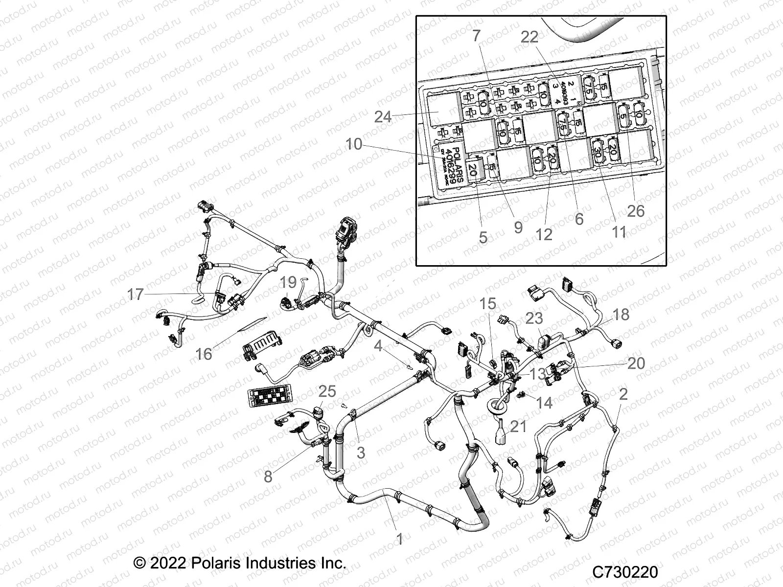 ELECTRICAL | ELECTRICAL, WIRE HARNESSES - R22MAE57B5/B9 (C730220)