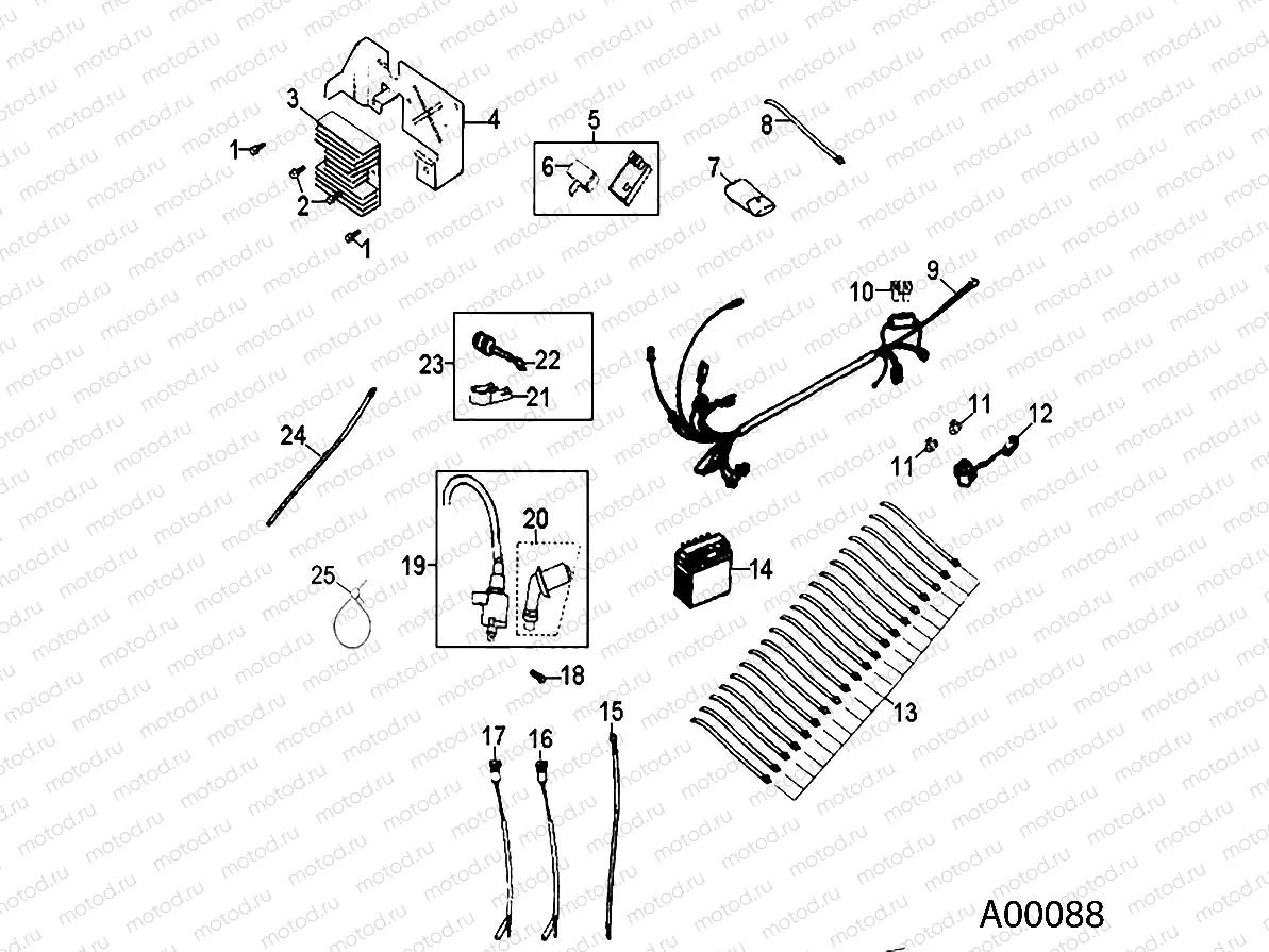 ELECTRICAL PARTS - A20YAP20A4/N4/CA4 (A00088) | ELECTRICAL PARTS - A20YAP20A4/N4/CA4 (A00088)