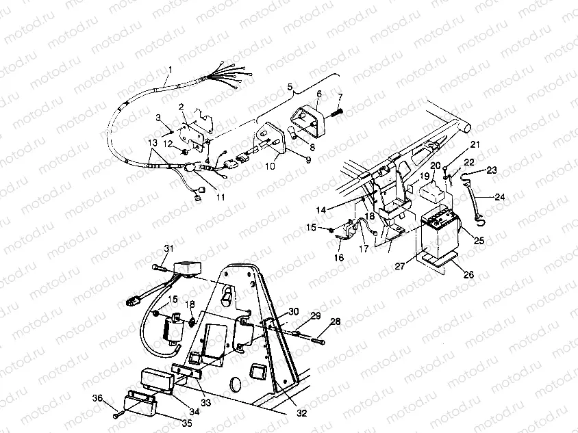 ELECTRICAL/TAILLIGHT ASSEMBLY  2X4 300 W957530 (4930053005C003) | ELECTRICAL/TAILLIGHT ASSEMBLY  2X4 300 W957530 (4930053005C003)