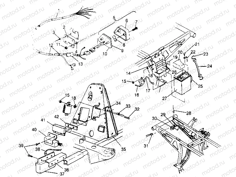 ELECTRICAL/TAILLIGHT ASSEMBLY  2x4 400L W957540 (4930093009C005) | ELECTRICAL/TAILLIGHT ASSEMBLY  2x4 400L W957540 (4930093009C005)