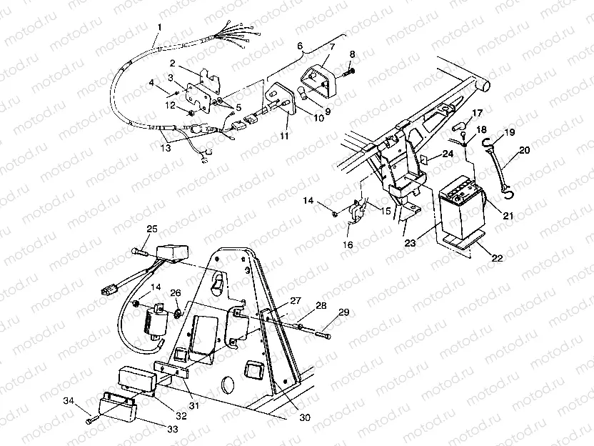 ELECTRICAL/TAILLIGHT ASSEMBLY 4X4 250 W938127 (4924042404033A) | ELECTRICAL/TAILLIGHT ASSEMBLY 4X4 250 W938127 (4924042404033A)