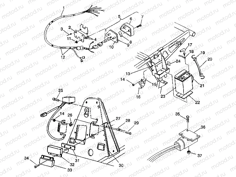 ELECTRICAL/TAILLIGHT ASSEMBLY 4X4 350L S938139 (4924342434032A) | ELECTRICAL/TAILLIGHT ASSEMBLY 4X4 350L S938139 (4924342434032A)