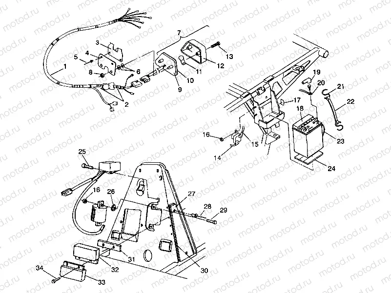 ELECTRICAL/TAILLIGHT ASSEMBLY 6X6 250 W938727 (4924092409041A) | ELECTRICAL/TAILLIGHT ASSEMBLY 6X6 250 W938727 (4924092409041A)