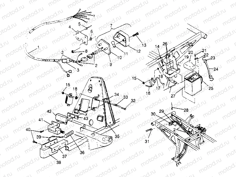 ELECTRICAL/TAILLIGHT ASSEMBLY Magnum 2x4 W957544 (4926852685C008) | ELECTRICAL/TAILLIGHT ASSEMBLY Magnum 2x4 W957544 (4926852685C008)