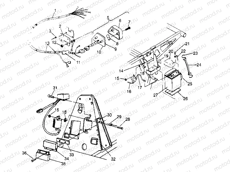 ELECTRICAL/TAILLIGHT ASSEMBLY Sport 400L W948540 (4927232723C005) | ELECTRICAL/TAILLIGHT ASSEMBLY Sport 400L W948540 (4927232723C005)