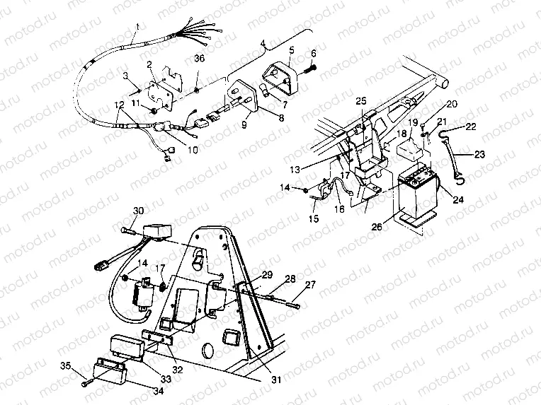 ELECTRICAL/TAILLIGHT ASSEMBLY Sport 400L W958540 (4930133013C006) | ELECTRICAL/TAILLIGHT ASSEMBLY Sport 400L W958540 (4930133013C006)