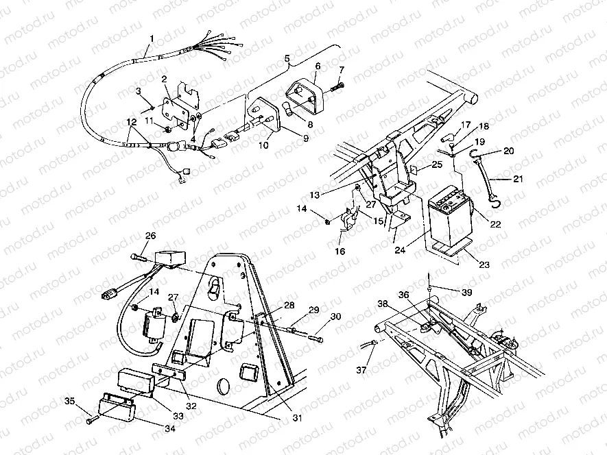 ELECTRICAL/TAILLIGHT ASSEMBLY Sportsman 4X4 / W938039 (4926382638032A) | ELECTRICAL/TAILLIGHT ASSEMBLY Sportsman 4X4 / W938039 (4926382638032A)