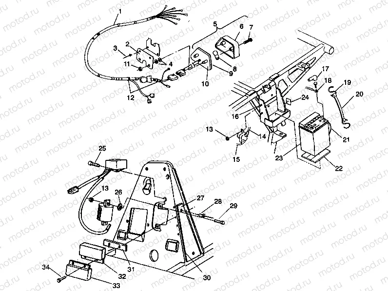 ELECTRICAL/TAILLIGHT ASSEMBLY Trail Boss W938527 (4924072407026A) | ELECTRICAL/TAILLIGHT ASSEMBLY Trail Boss W938527 (4924072407026A)