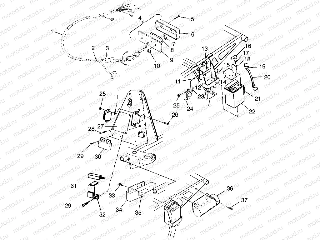 ELECTRICAL/TAILLIGHT  Scrambler 500 W97BC50A (4943074307C008) | ELECTRICAL/TAILLIGHT  Scrambler 500 W97BC50A (4943074307C008)
