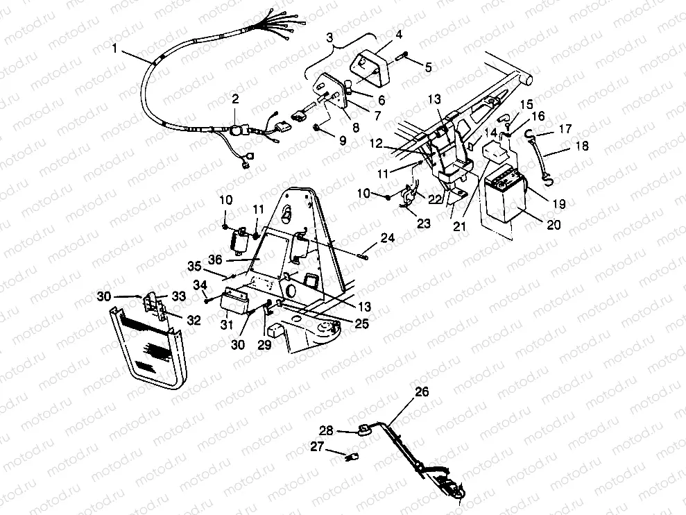 ELECTRICAL/TAILLIGHT SPORTSMAN 500 W969244 (4936093609C009) | ELECTRICAL/TAILLIGHT SPORTSMAN 500 W969244 (4936093609C009)