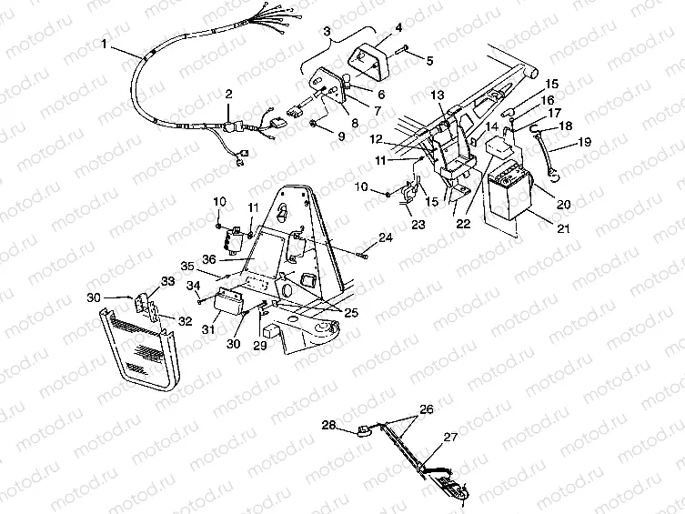 ELECTRICAL/TAILLIGHT  XPLORER 500 W97CD50A (4941354135C010) | ELECTRICAL/TAILLIGHT  XPLORER 500 W97CD50A (4941354135C010)