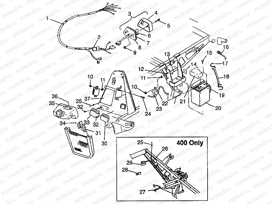 ELECTRICAL/TAILLIGHT XPRESS 300 W97CA28C and  XPRESS 400L W97CA38C (4939603960C012) | ELECTRICAL/TAILLIGHT XPRESS 300 W97CA28C and  XPRESS 400L W97CA38C (4939603960C012)