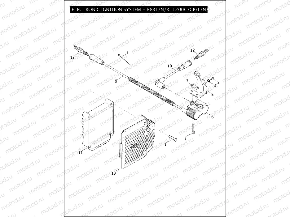 ELECTRONIC IGNITION SYSTEM - 883L/N/R, 1200C/CP/L/N/X