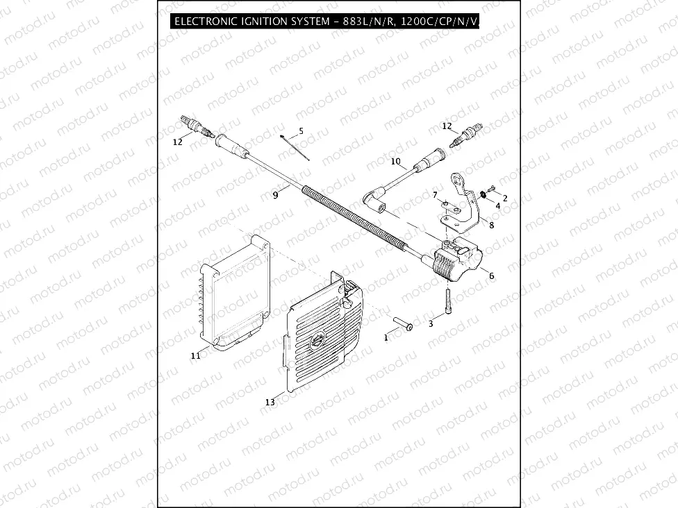 ELECTRONIC IGNITION SYSTEM - 883L/N/R, 1200C/CP/N/V/X