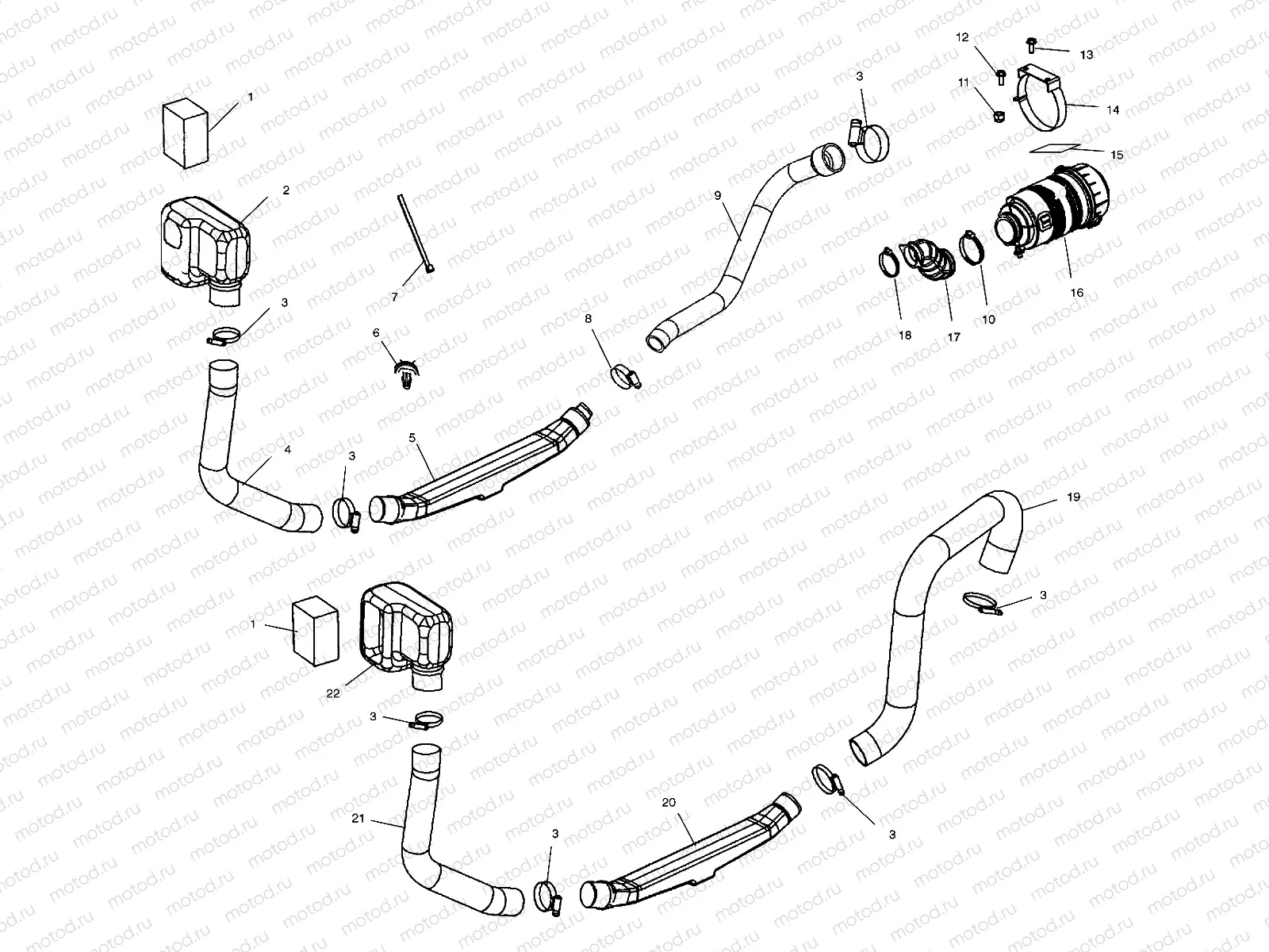 ENGINE and CLUTCH AIR INTAKE - C10RB42AA (4976407640C08) | ENGINE and CLUTCH AIR INTAKE - C10RB42AA (4976407640C08)