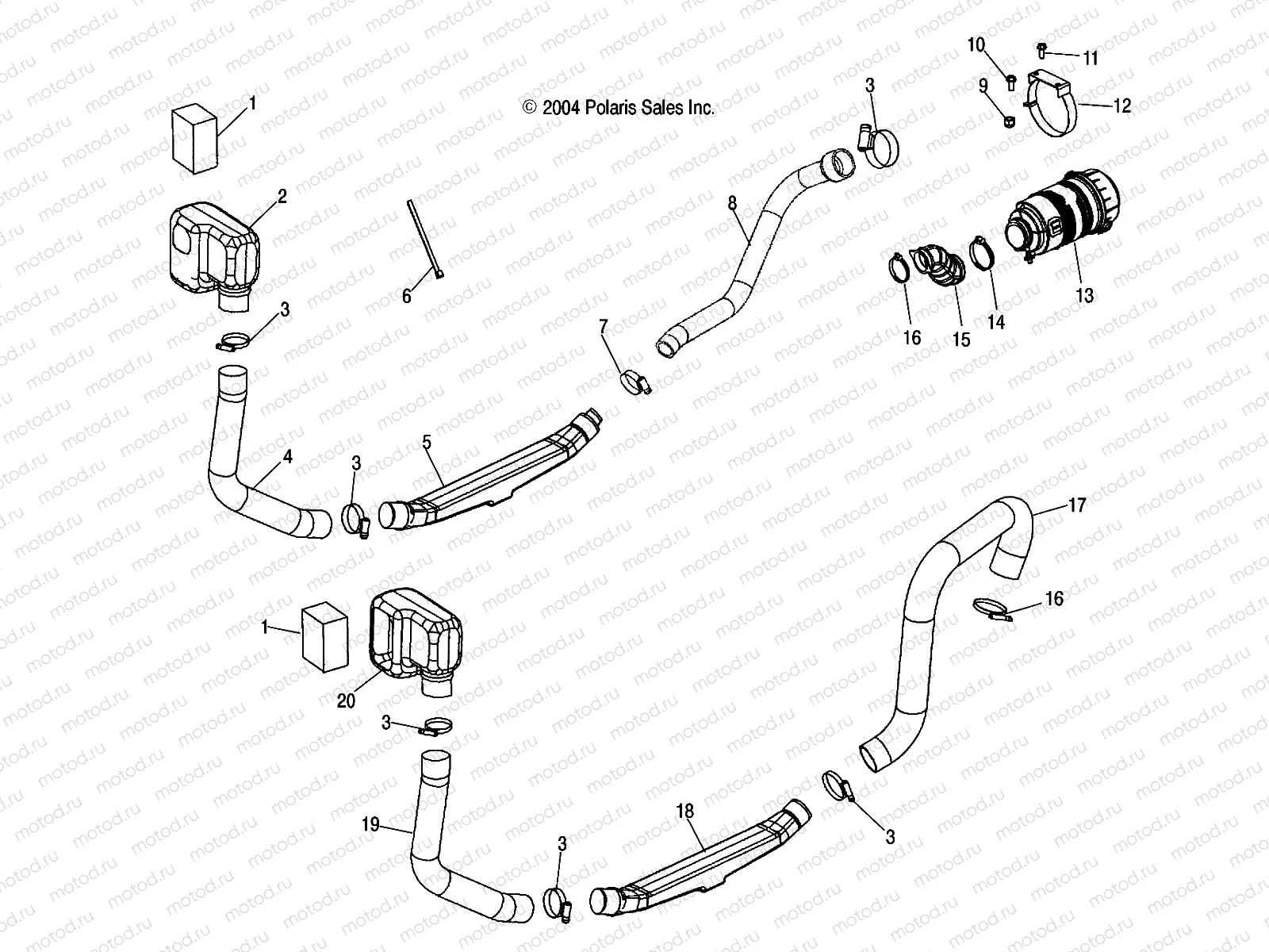 ENGINE and CLUTCH AIR INTAKE - R05RB50AA/RD50AA/AB/AC/AD/RF50AA/AB (4995359535D12) | ENGINE and CLUTCH AIR INTAKE - R05RB50AA/RD50AA/AB/AC/AD/RF50AA/AB (4995359535D12)
