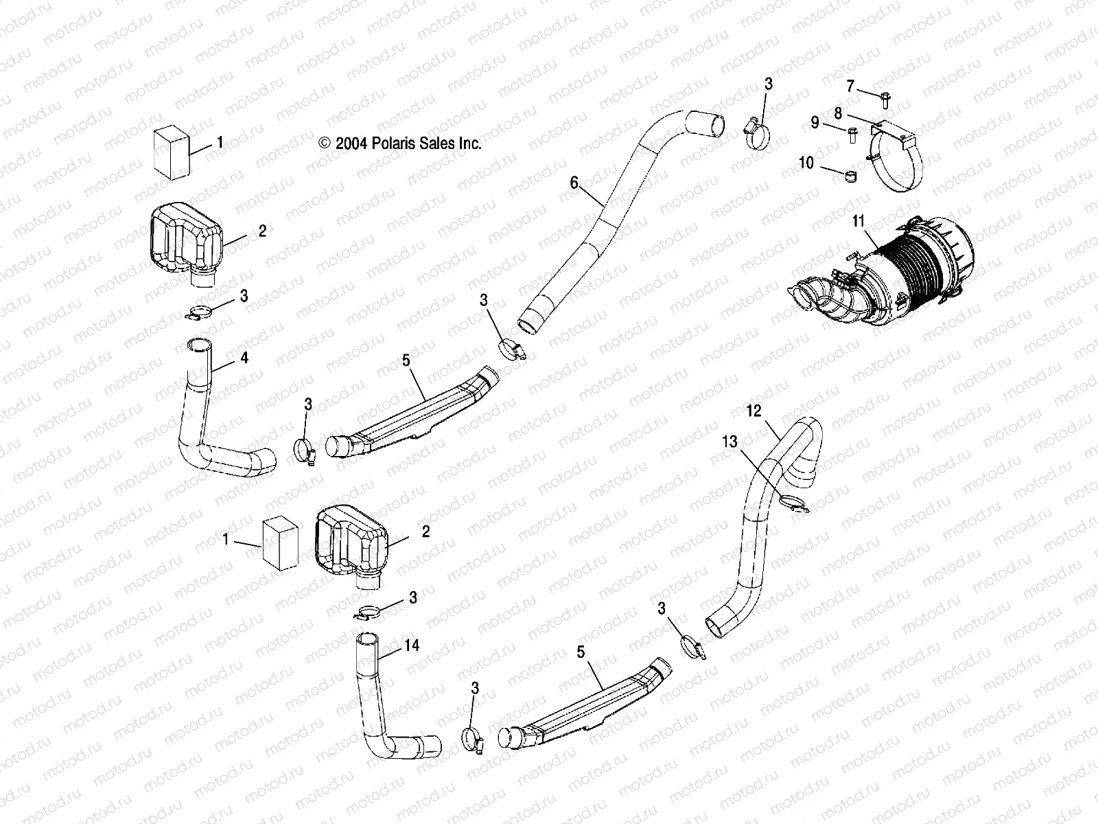 ENGINE and CLUTCH AIR INTAKE - R05RD68AA/AB (4998269826C14) | ENGINE and CLUTCH AIR INTAKE - R05RD68AA/AB (4998269826C14)