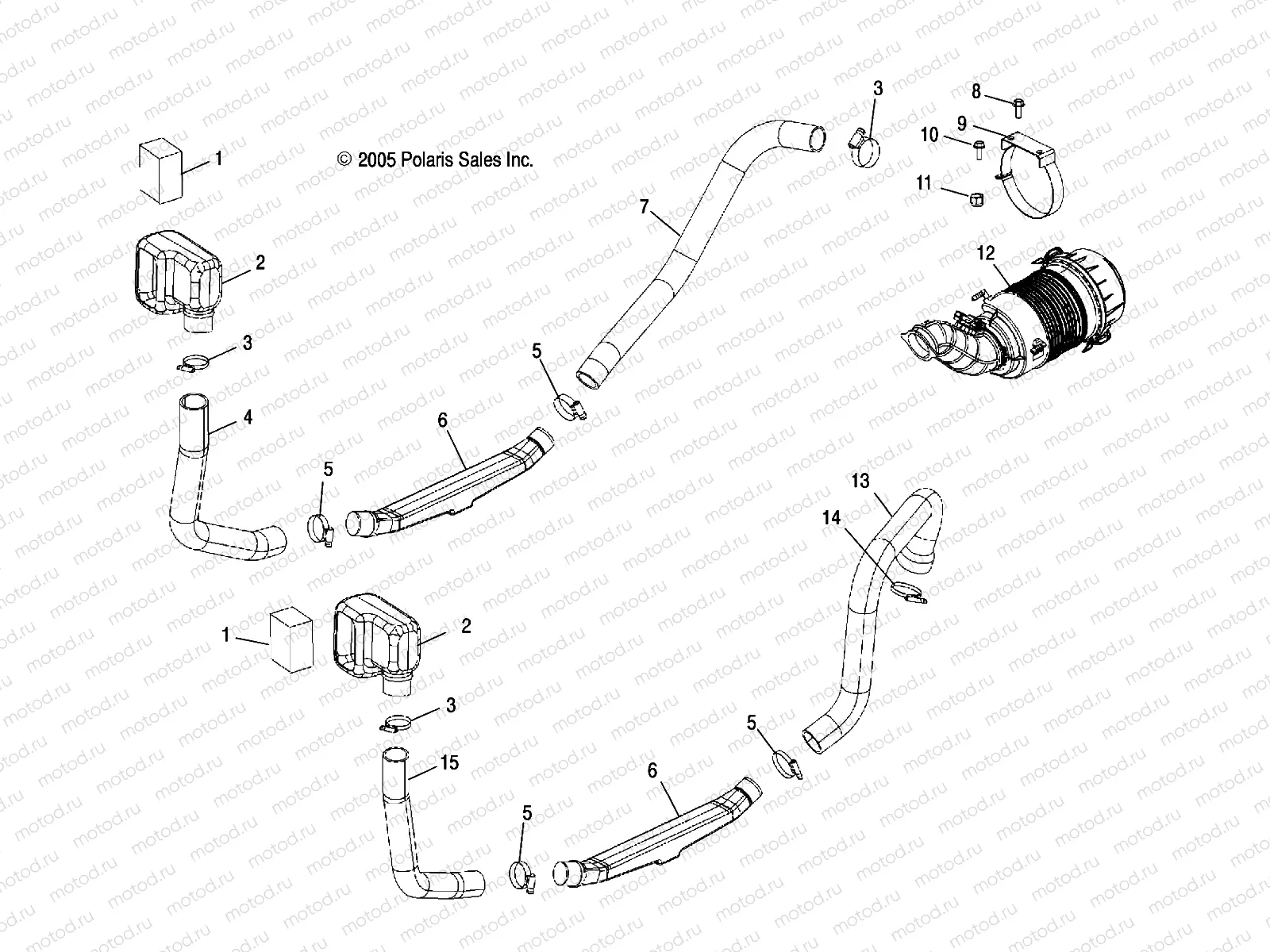 ENGINE and CLUTCH AIR INTAKE - R07RH68AD/AG/AH/AK/AL/AO/AP/AW (4999202219920221C14) | ENGINE and CLUTCH AIR INTAKE - R07RH68AD/AG/AH/AK/AL/AO/AP/AW (4999202219920221C14)