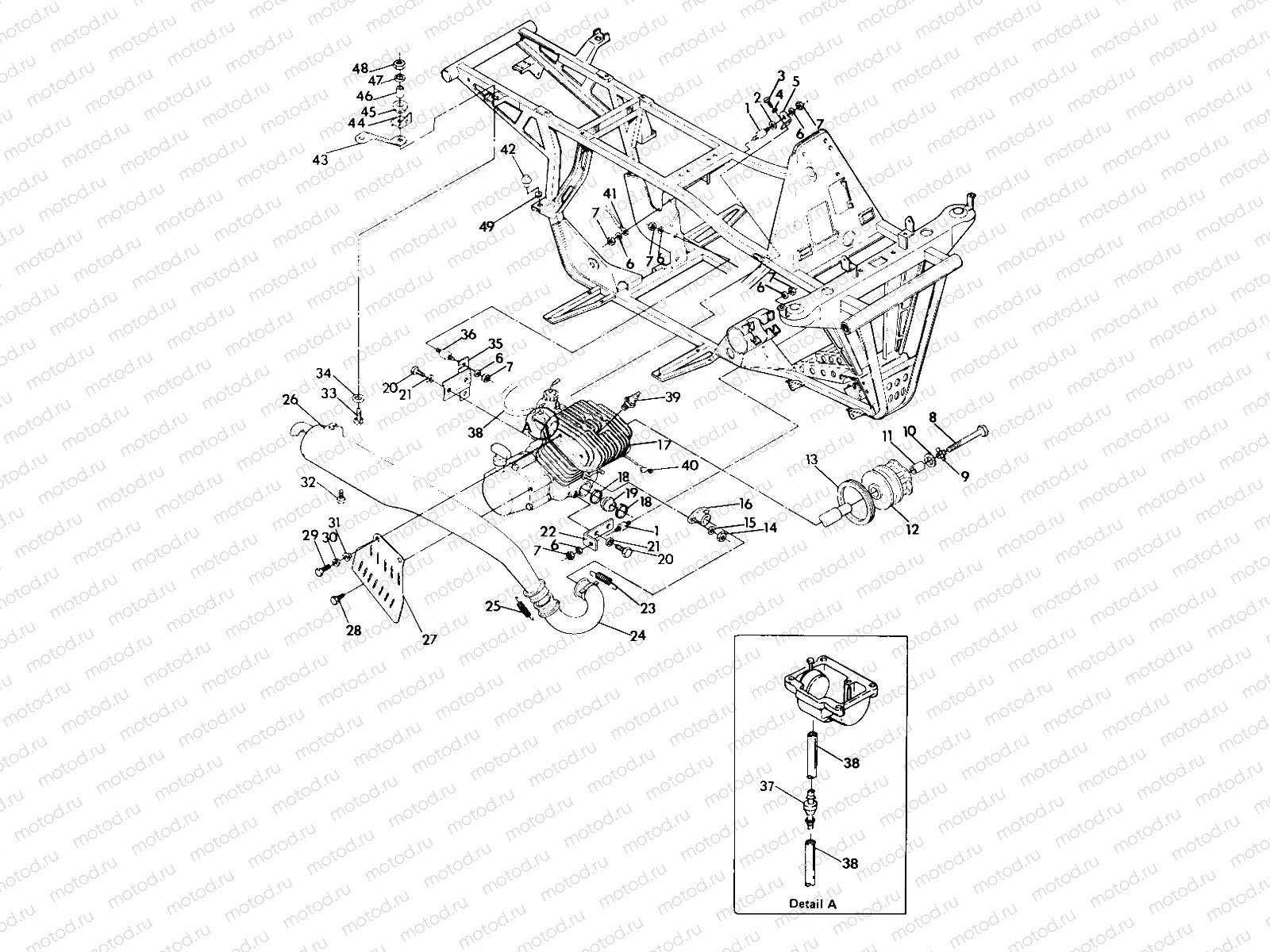 ENGINE and MUFFLER MOUNTING 250 4x4 / W928127 (4922872287A009) | ENGINE and MUFFLER MOUNTING 250 4x4 / W928127 (4922872287A009)