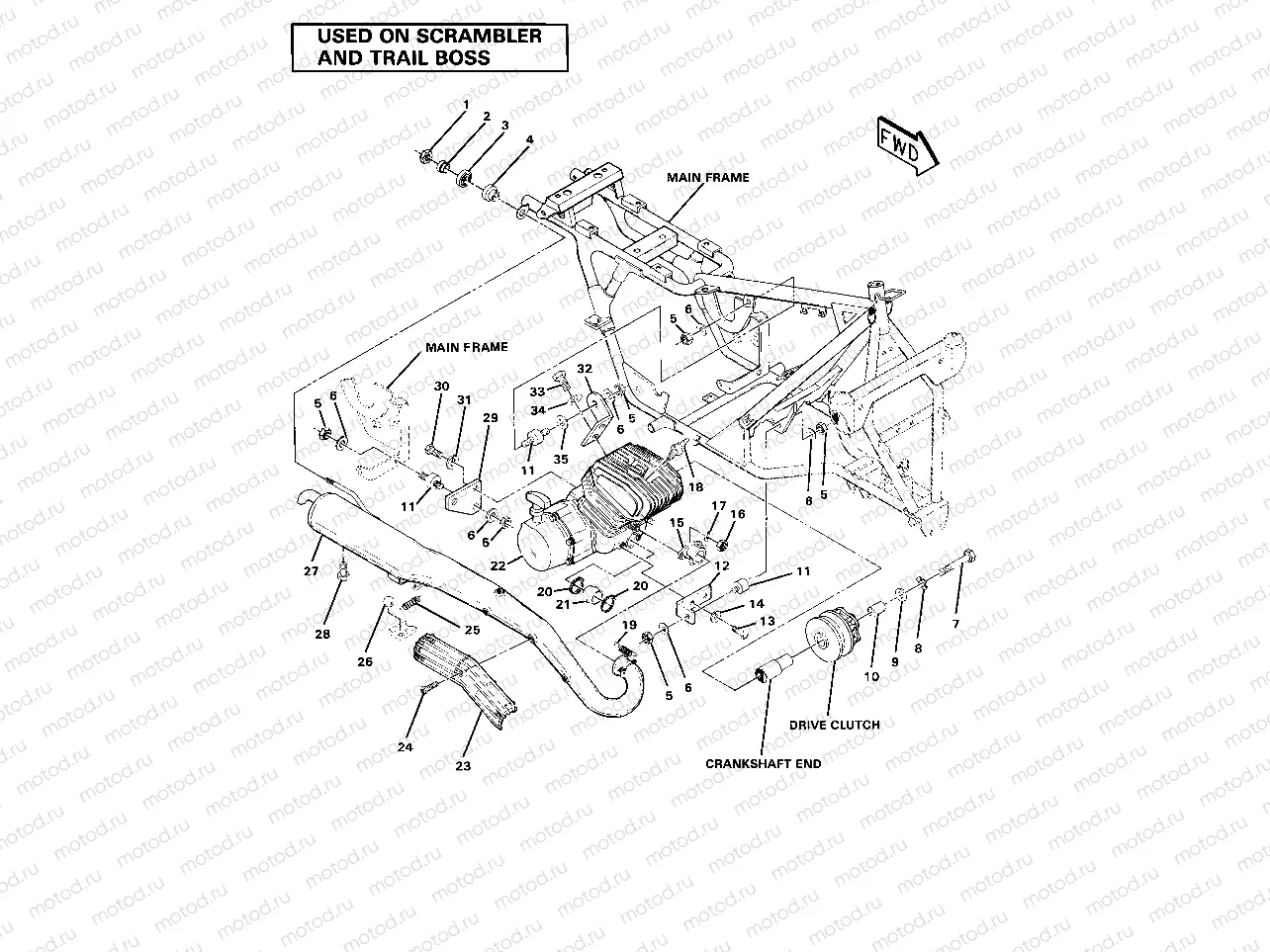 Engine and Muffler Mounting (4910981098008A) | Engine and Muffler Mounting (4910981098008A)