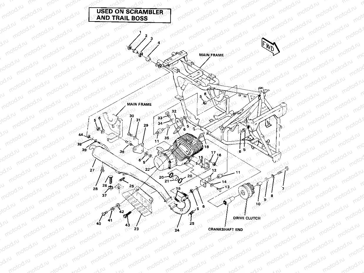 Engine and Muffler Mounting (4911991199008A) | Engine and Muffler Mounting (4911991199008A)