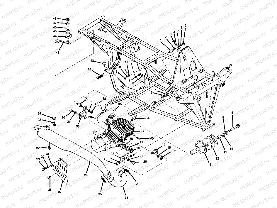 Engine and Muffler Mounting (4914781478005A) | Engine and Muffler Mounting (4914781478005A)