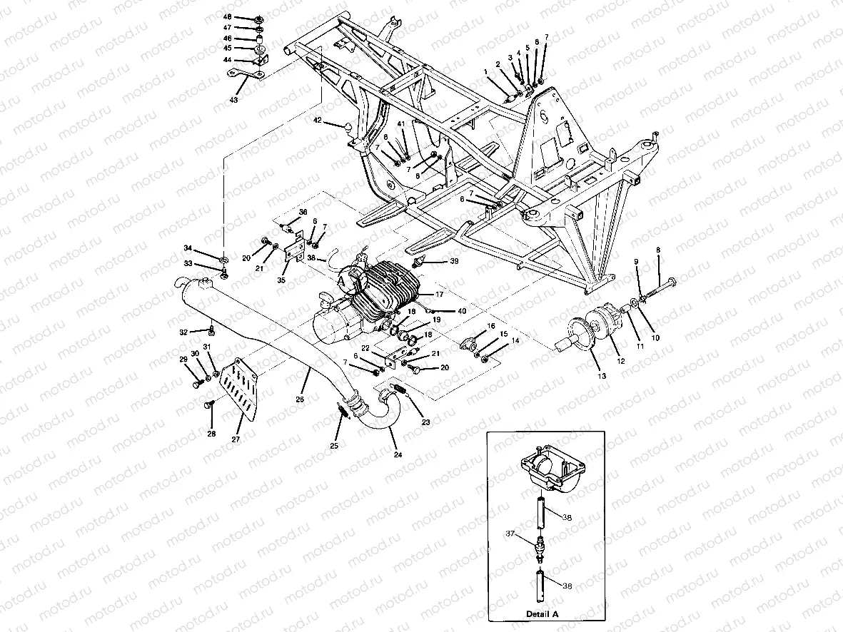 Engine and Muffler Mounting (4916331633005A) | Engine and Muffler Mounting (4916331633005A)