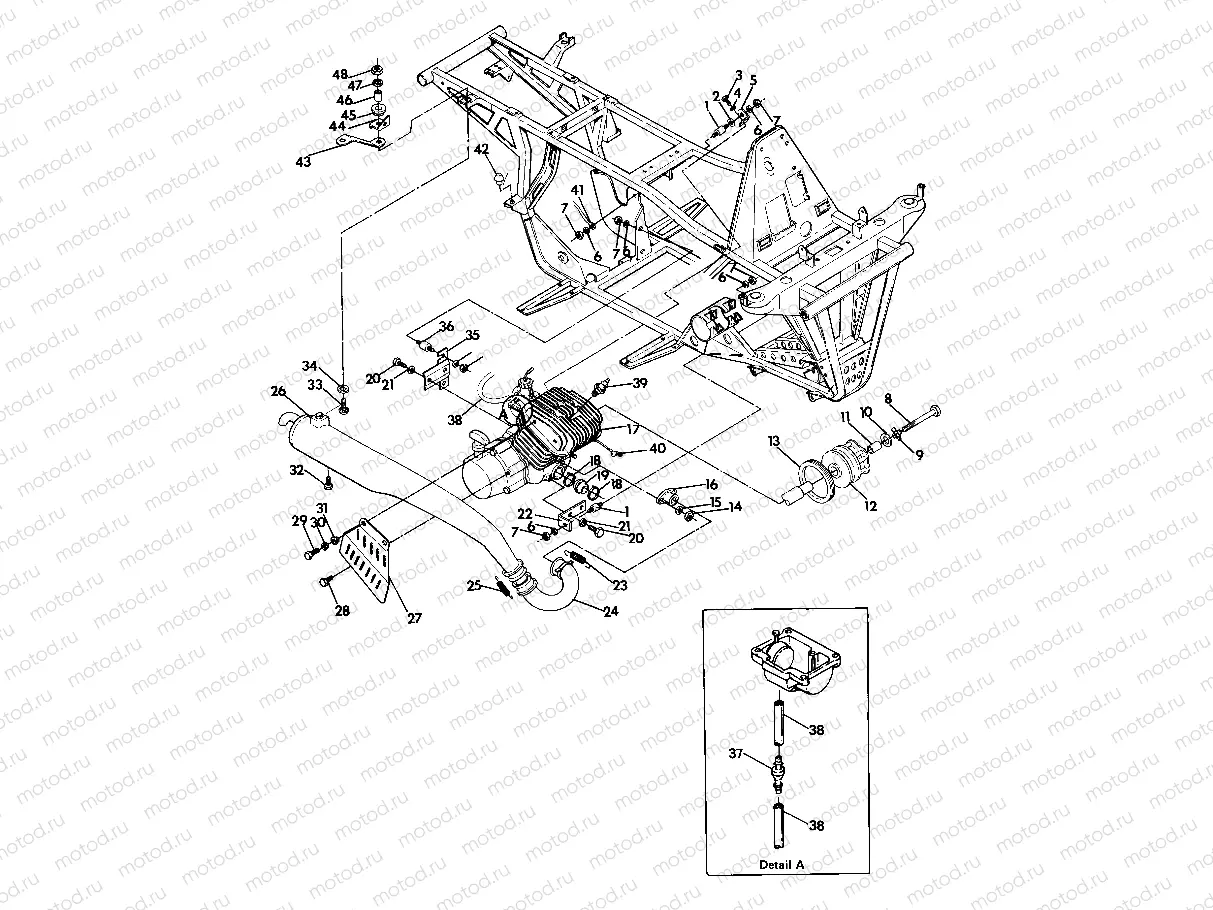 Engine and Muffler Mounting (4916351635005A) | Engine and Muffler Mounting (4916351635005A)