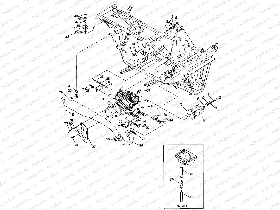 Engine and Muffler Mounting (4917731773005A) | Engine and Muffler Mounting (4917731773005A)
