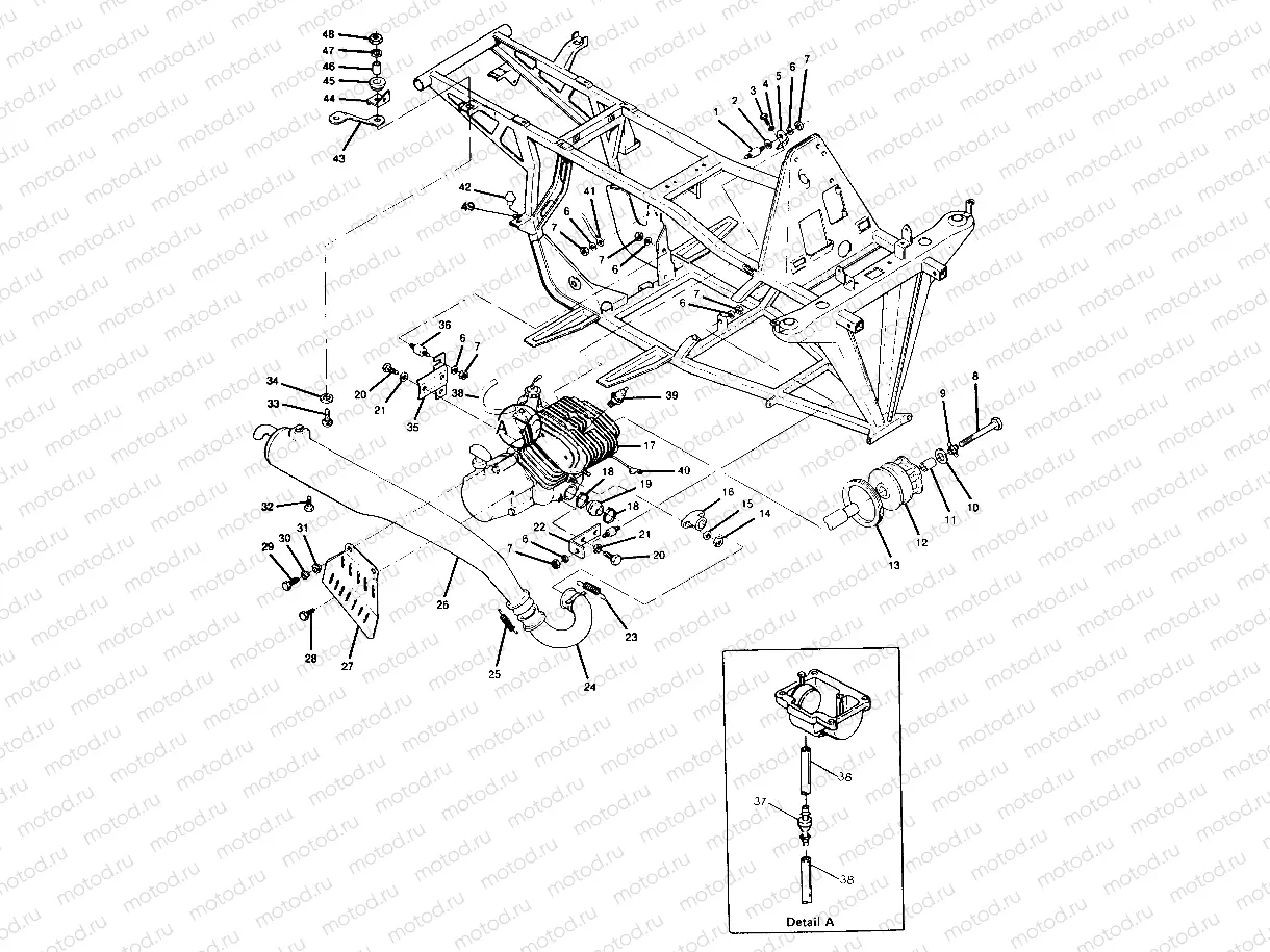 ENGINE and MUFFLER MOUNTING Trail Boss / W928527 (4922892289005A) | ENGINE and MUFFLER MOUNTING Trail Boss / W928527 (4922892289005A)