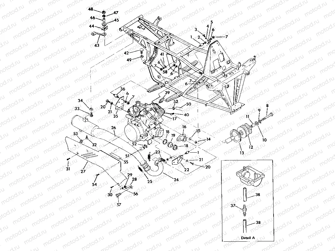 ENGINE and MUFFLER MOUNTNG 350 2X4 / W927539 (4922882288005A) | ENGINE and MUFFLER MOUNTNG 350 2X4 / W927539 (4922882288005A)