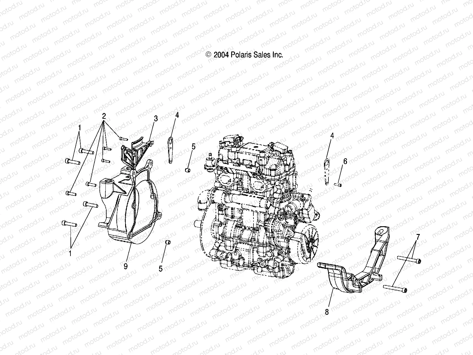 ENGINE BEDPLATE - W045304CA/IA/CB/IB/CC/IC (4990559055D02) | ENGINE BEDPLATE - W045304CA/IA/CB/IB/CC/IC (4990559055D02)