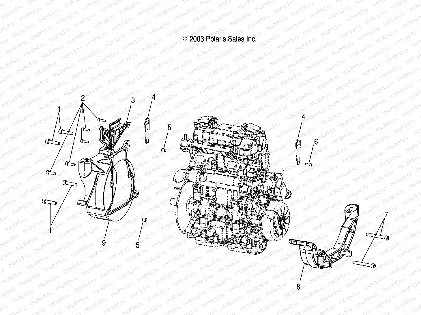 ENGINE BEDPLATE - W045305CA/IA/CB/IB/IE/CC/IC/CD/ID/IF (4990579057D02) | ENGINE BEDPLATE - W045305CA/IA/CB/IB/IE/CC/IC/CD/ID/IF (4990579057D02)