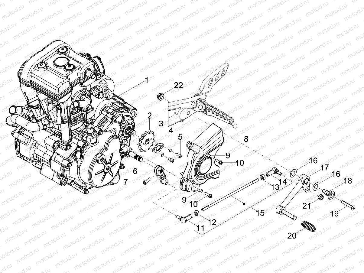 Engine-Completing part-Lever