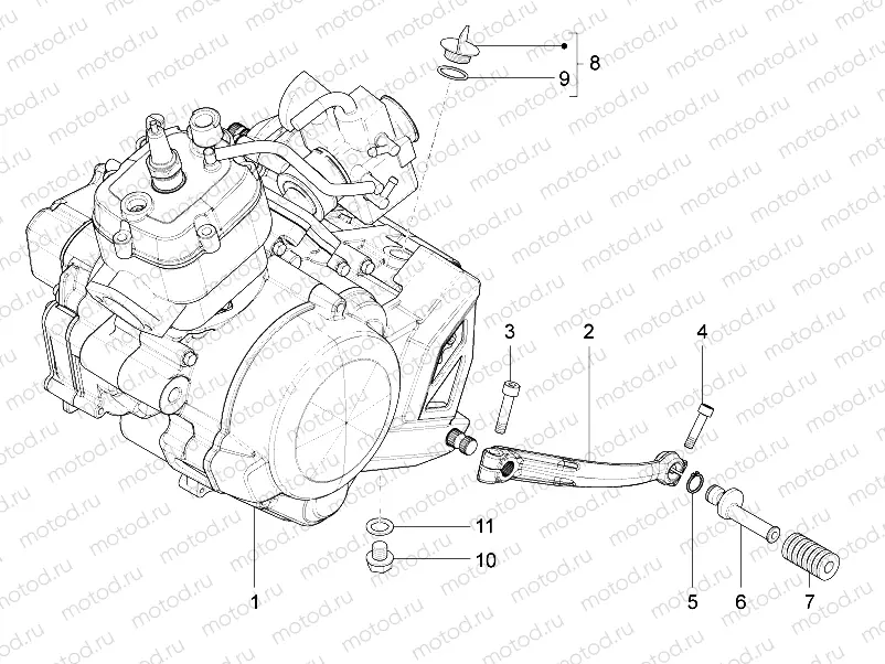 Engine-Completing part-Lever