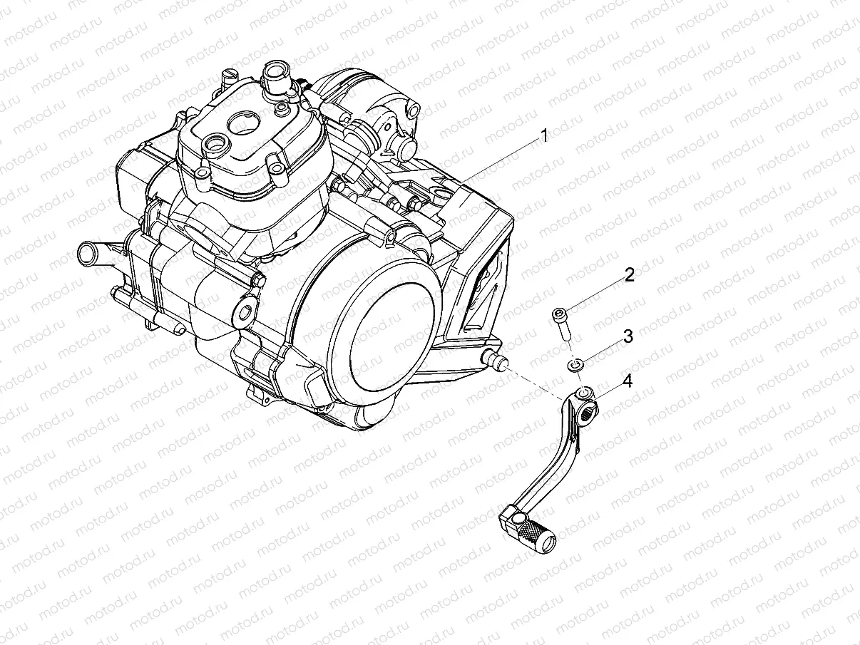 Engine-Completing part-Lever