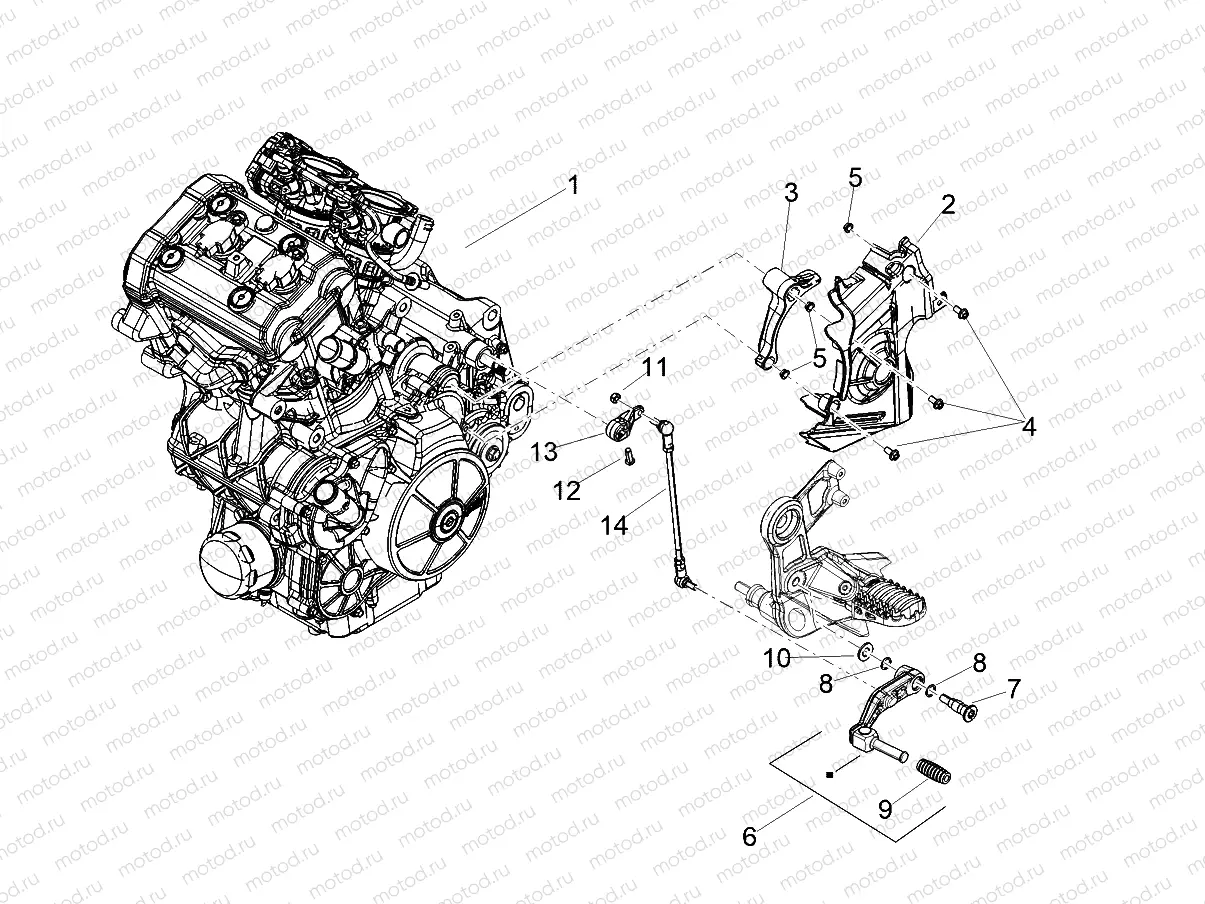 Engine-Completing part-Lever