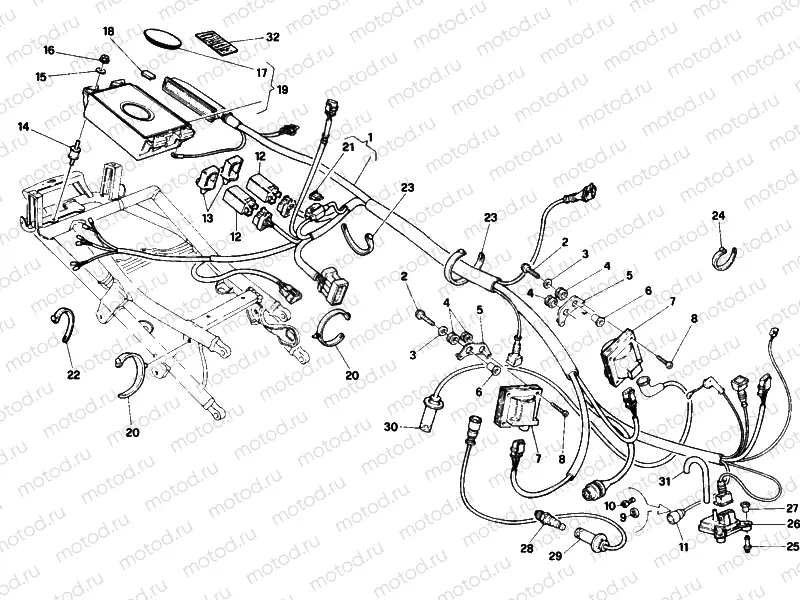 ENGINE CONTROL UNIT DMM 003097> » HANDLE BAR
