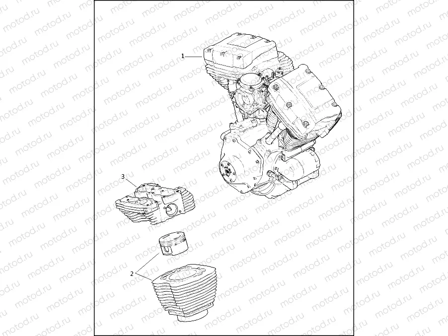 ENGINE, CYLINDERS & HEADS - TWIN CAM 88â¢