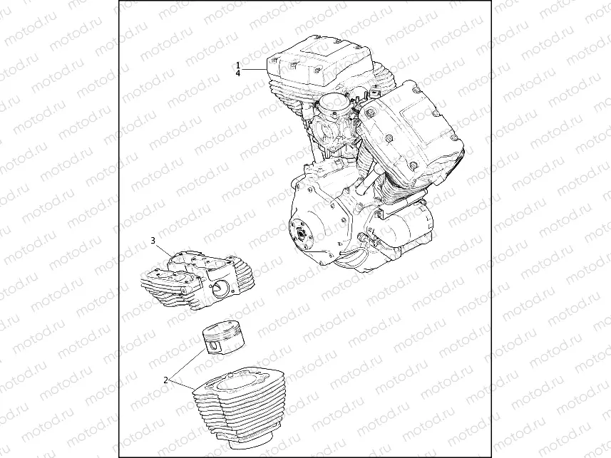 ENGINE, CYLINDERS & HEADS - TWIN CAM 88â¢