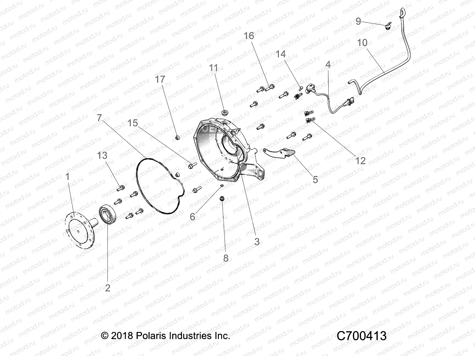 ENGINE | ENGINE, ADAPTER, BELLHOUSING AND CRANK SENSOR - R22RRED4JA (C700413)
