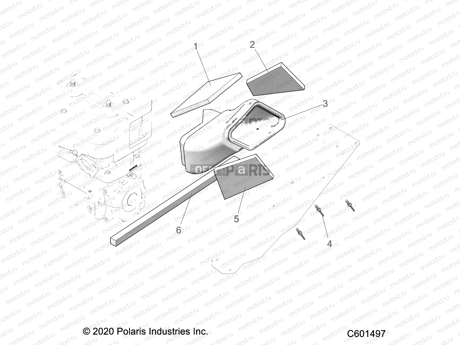 ENGINE | ENGINE, AIR DUCT, OUTLET - S22CBA5TSL (C601497)