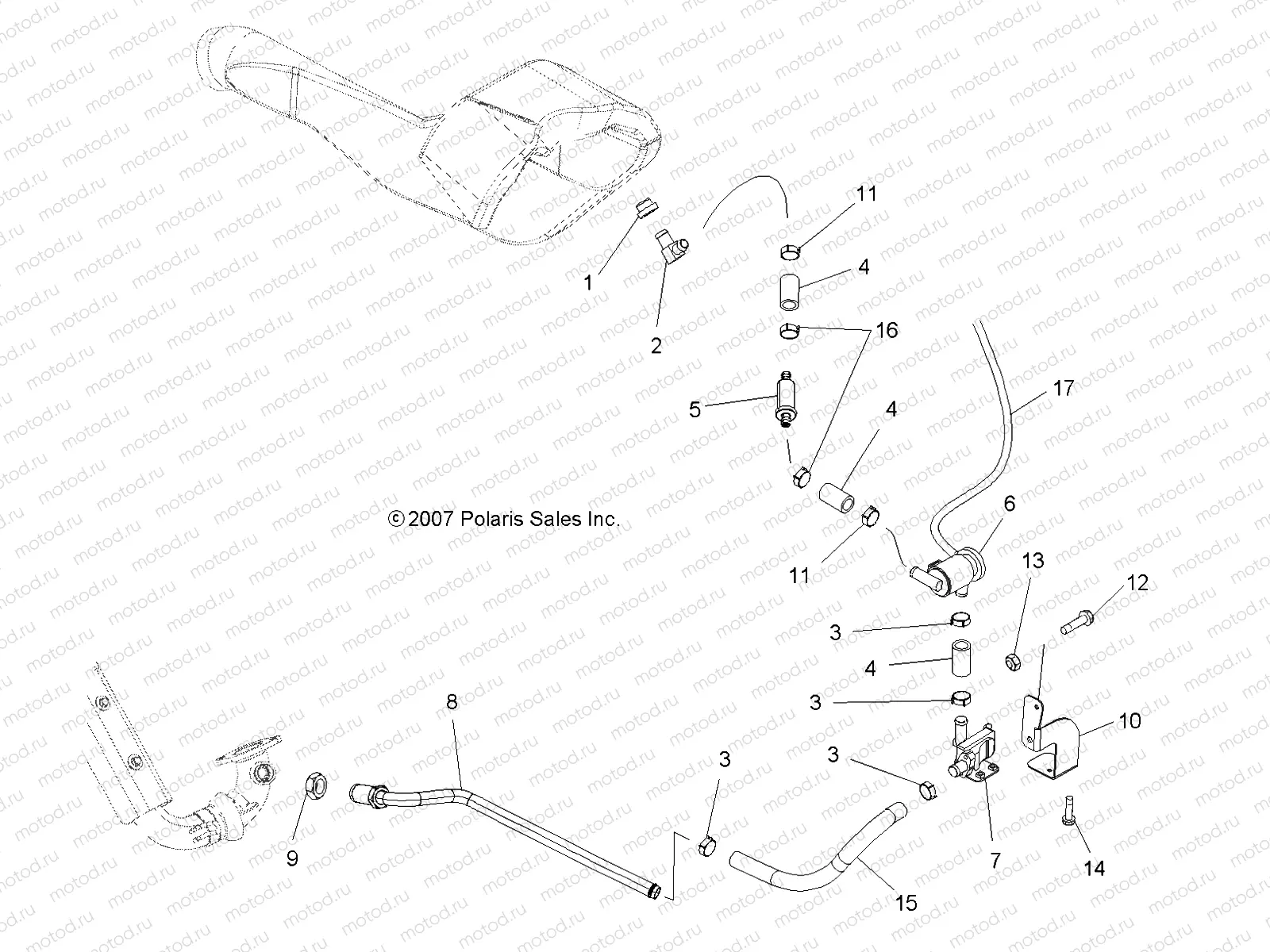 ENGINE | ENGINE, AIR INJECTION SYSTEM - A08DN50EA (49ATVAIRINJECT08X2500QUAD)