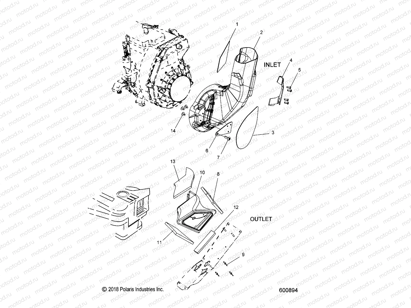 ENGINE | ENGINE, AIR INLET and OUTLET DUCTS - S20CEU5BSA/BSL/BEL (600894)